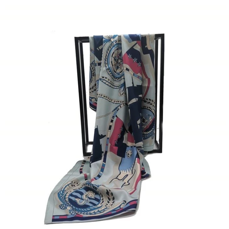 Custom Digital Printed Scarf Silk Double Sided Scarf