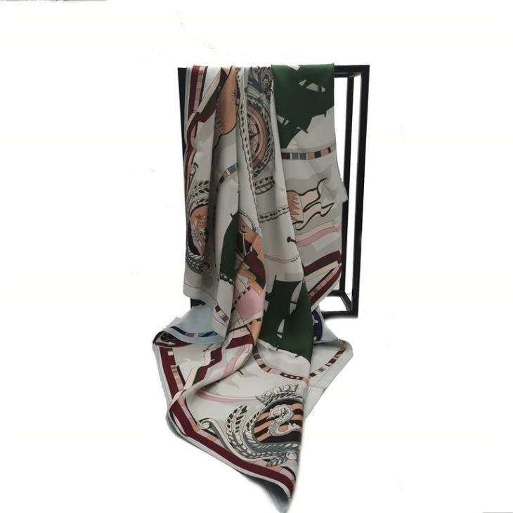 Custom Digital Printed Scarf Silk Double Sided Scarf