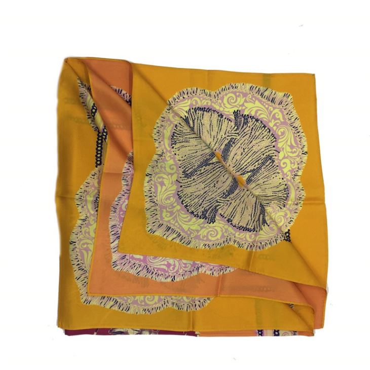 Custom Double Sided Digital Print Silk Narrow Scarf